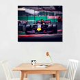 thumbnail image 2 of Nawypu F1 Racing Car Canvas Wall Art Black Pattern Formula Car Large Home Decor Canvas Art Print for Living Room Bedroom Modern Giclee Stretched Stretched and Framed Ready to Hang 20x16 inch, 2 of 4