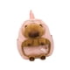 thumbnail image 2 of Mochila de capibara suave y divertida con correas de hombro ajustables, bolsa de peluche para animales Rosa, 2 of 9