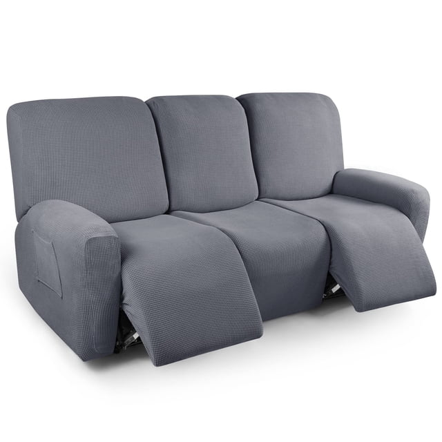 Funda de sofá reclinable TAOCOCO, 8 piezas, elástica para 3 asientos
