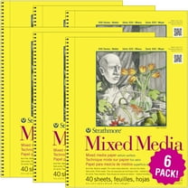 Multipack of 6 - Strathmore Mixed Media Vellum Spiral Paper Pad 9"X12"-40 Sheets