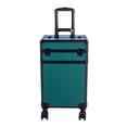 thumbnail image 3 of UBesGoo Makeup Rolling Case Trolley Box 4-in-1 with Wheels, Professional Cosmetic Organizer Storage Luggage, Beauty Travel Train Bag, Green, 3 of 19