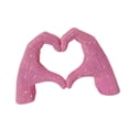 thumbnail image 1 of Escultura de mano de corazón Adorno de escritorio Artesanía fina Centro de mesa Corazón Rosa S, 1 of 8