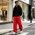 thumbnail image 7 of Evdexr Baggy Sweatpants Mens Wide Leg Drawstring Pants 2026 Elastic Casual Outdoor Slacks Loose Fit High Waist Vintage Joggers with Pockets XL, 7 of 7
