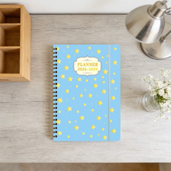 Journal Notebook for Women & Men, 2026-2028 Weekly & Monthly Planner, 8.2×5.9in Hardcover Agenda, Spiral Bound, No-Bleed Paper, Tabs & Elastic Closure for 3-Year Organization