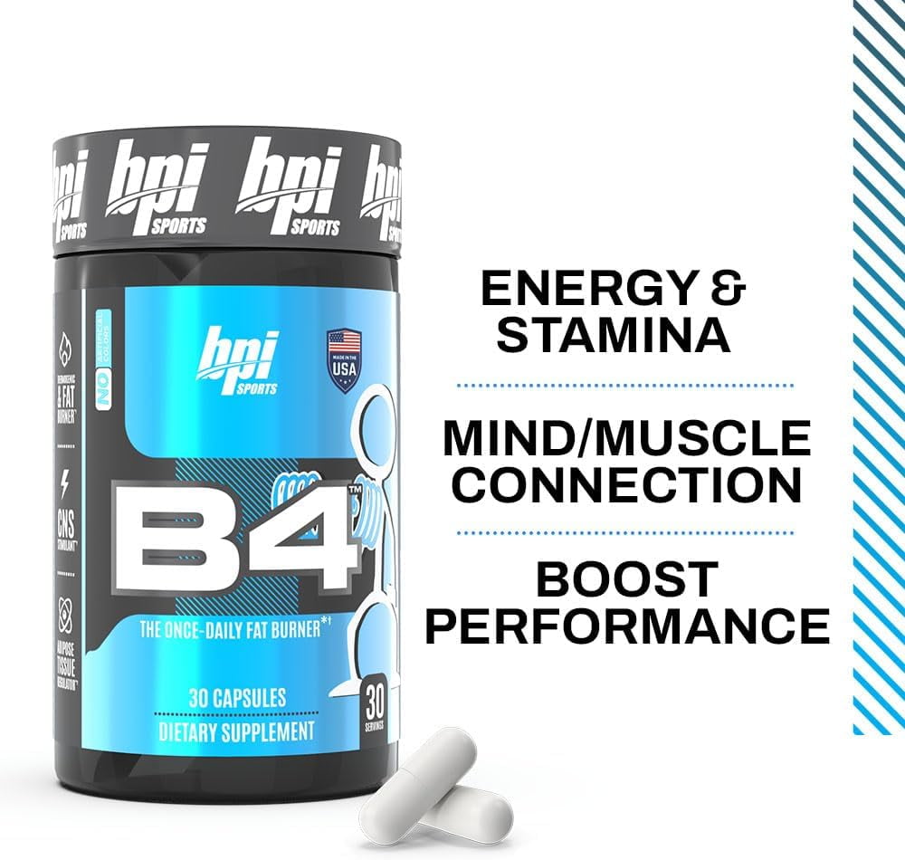 BPI Sports B4 Thermogenic The Once Daily Fat Burner, 60 Count