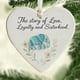 thumbnail image 2 of Friendship Heart Ornament Friendship Gift Ceramic Heart-Shaped Sea Glass Friendships Decor, 2 of 2
