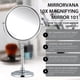 thumbnail image 3 of Espejo de tocador con aumento de 10x de siete pulgadas con soporte para dormitorio y baño Espejo de mesa redondo independiente clásico con doble cara 10x/1x Magnifica, 3 of 3