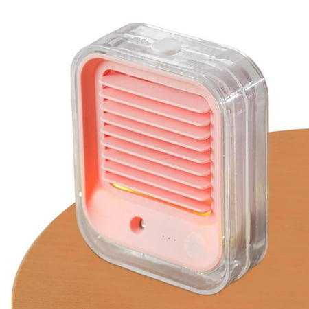 

Laideyi Misting Fan Silent Portable Desktop Mist Fan 4.5W Mini Fan Household Fan Powerful Airflow With Colorful Night Light for Camping Offices Car fun