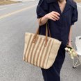 thumbnail image 3 of TBOLINE Unisex Adult Straw Woven Underarm Shoulder Bag Summer Beach Handbag (Light Brown), 3 of 9