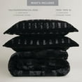 thumbnail image 5 of 3 PCS Full/Queen Solid Faux Fur Comforter Mini Set Black, 5 of 14