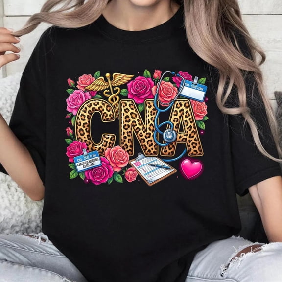 100% Cotton Unisex Hearts Certified Nursing Assistant Nurse CNA Valentines T-Shirt