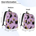 thumbnail image 2 of Vsdgher Cute Halloween Print Canvas Backpack Travel Rucksack Unisex Knapsack 15.7/17.7Inch Laptop Backpack for Work,College-Small, 2 of 5