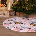 thumbnail image 6 of Pofeuu Pink Butterfly Daisy Print Christmas Tree Skirt, Merry Christmas Skirt Xmas Tree Ornaments for Xmas Holiday Party Decorations-30", 6 of 7