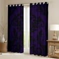 thumbnail image 2 of Manfei Purple Black Damask Black Out Curtains for Adult, Bohemian Flower Floral Curtains Pack of 2 (42x63 Each), Hippie Mandala Style Bedroom Curtains, Window Curtains Bedroom Decor, 2 of 6
