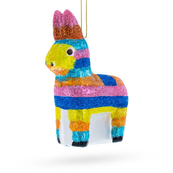 Festive Pinata Glass Christmas Ornament