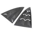 thumbnail image 5 of 2× Carbon Fiber Car Hood Vent Scoop ABS Air Flow Intake Louver Bonnet Cover Set, 5 of 5