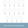 thumbnail image 3 of Kenney Clip Rings for 5/8" to 3/4" Diameter Curtain Rods, White, Set of 14, 3 of 5