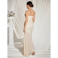 thumbnail image 2 of Elegant Ruched Bodycon Mermaid Evening Gown with Lace Overlay, 2 of 7
