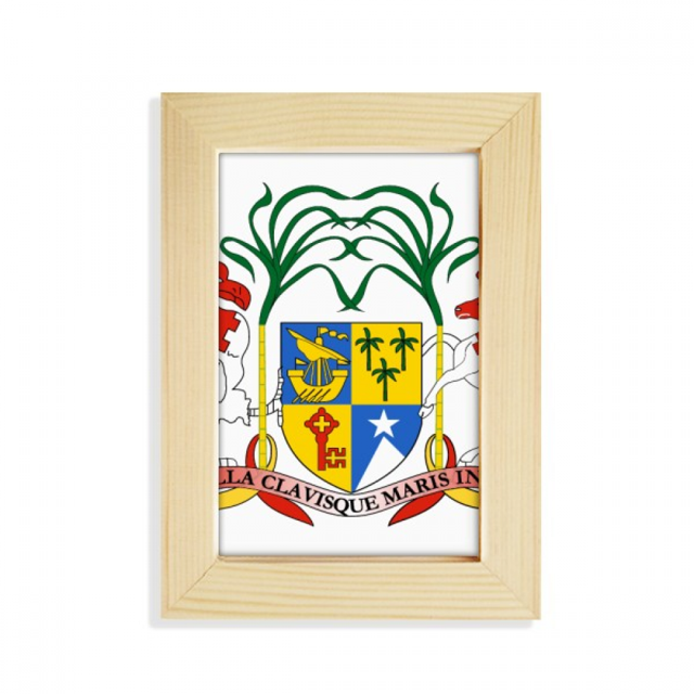 Mauritius Africa National Emblem Desktop Display Photo Frame Picture Art Painting 5x7 inch