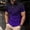 Purple, variant on Dianli Shirts for Men Gradient Print Turn-Down Collar Short Sleeve Button Pullover T-Shirt Cotton Linen Breathable Lightweight Relaxed Fit Office Beach Everyday Wear