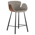 thumbnail image 2 of Home Square Waldo 25.5" Faux Leather & Fabric Counter Stool in Brown - Set of 3, 2 of 7
