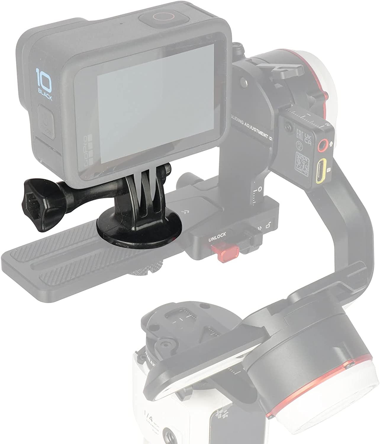Geven Werkwijze Harden EACHSHOT Tripod Mount Adapter Compatible with GoPro Hero 10, 9, 8, 7, 6, 5,  4, Session, 3+, 3, 2, 1, Hero (2018), Fusion, DJI Osmo, Sjcam, for Insta360  Xiaoyi Action Cameras, w/Thumb Screw Nut - Walmart.com