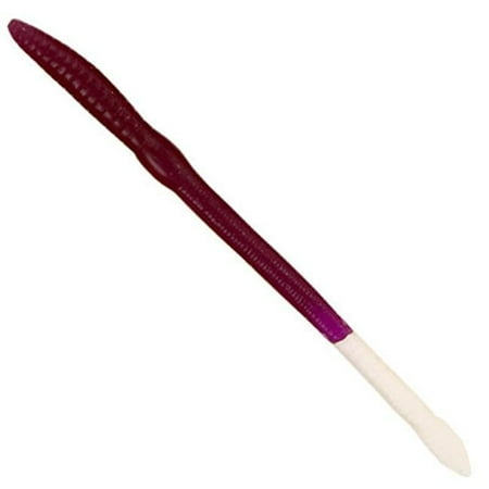 Creme Lure 178-50-7 6 in. Scoundrel Worms Purple & White - Bag of 20
