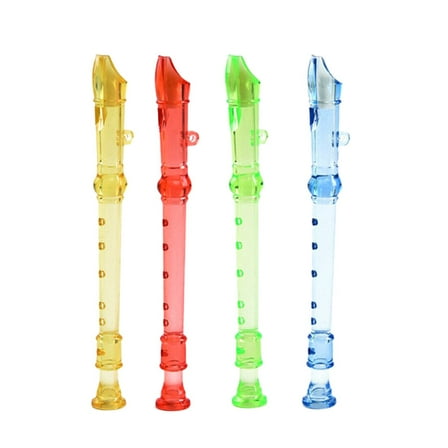 OUNONA 12Pcs Assorted Color Flutes 8 Hole Soprano Recorder Music Instrument for Coordination