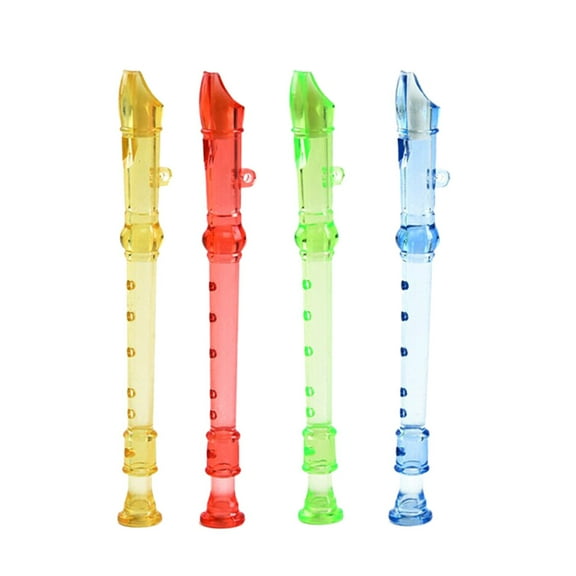 OUNONA 12Pcs Assorted Color Flutes 8 Hole Soprano Recorder Music Instrument for Coordination