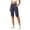 Navy, variant on NinXxx Women's Long Shorts 14 Inch Knee Length Capris with Pockets High Waisted Athletic Black M