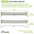 thumbnail image 3 of Rhino Port-A-Net - Filet de badminton Portable - 610 cm, 3 of 4