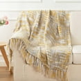 thumbnail image 5 of Battilo Yellow Throw Blanket for Couch,Gold Knit Throw Blankets for Bed,Summer Blankets,50"x60", 5 of 8