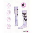 thumbnail image 6 of MeMoi  Tie Dye Graffiti Shapes Knee High Socks - Girls - Female, 6, Purple, 6 of 7