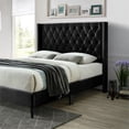 thumbnail image 5 of Pemberly Row Lit Plateforme Moderne en Velours Peluche Capitonné Noir, 5 of 5