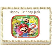 Super Mario Brothers Personalized Edible Cake Image Party Topper Decoration- 1/4 Sheet p16