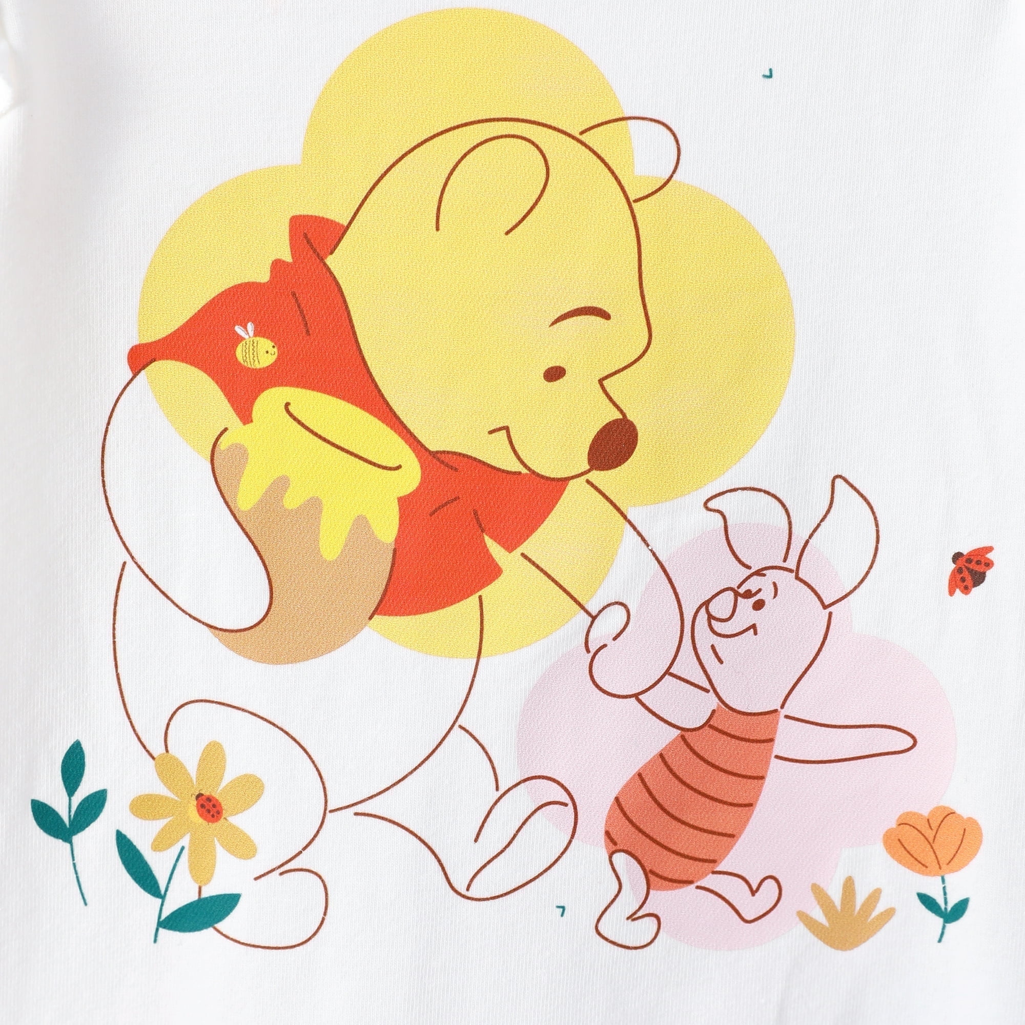 Disney Baby Clothes 3pcs Winnie the Pooh Graphic Romper Bodysuit Pants Outfit Set with Headband Shower Gifts Newborn Infant