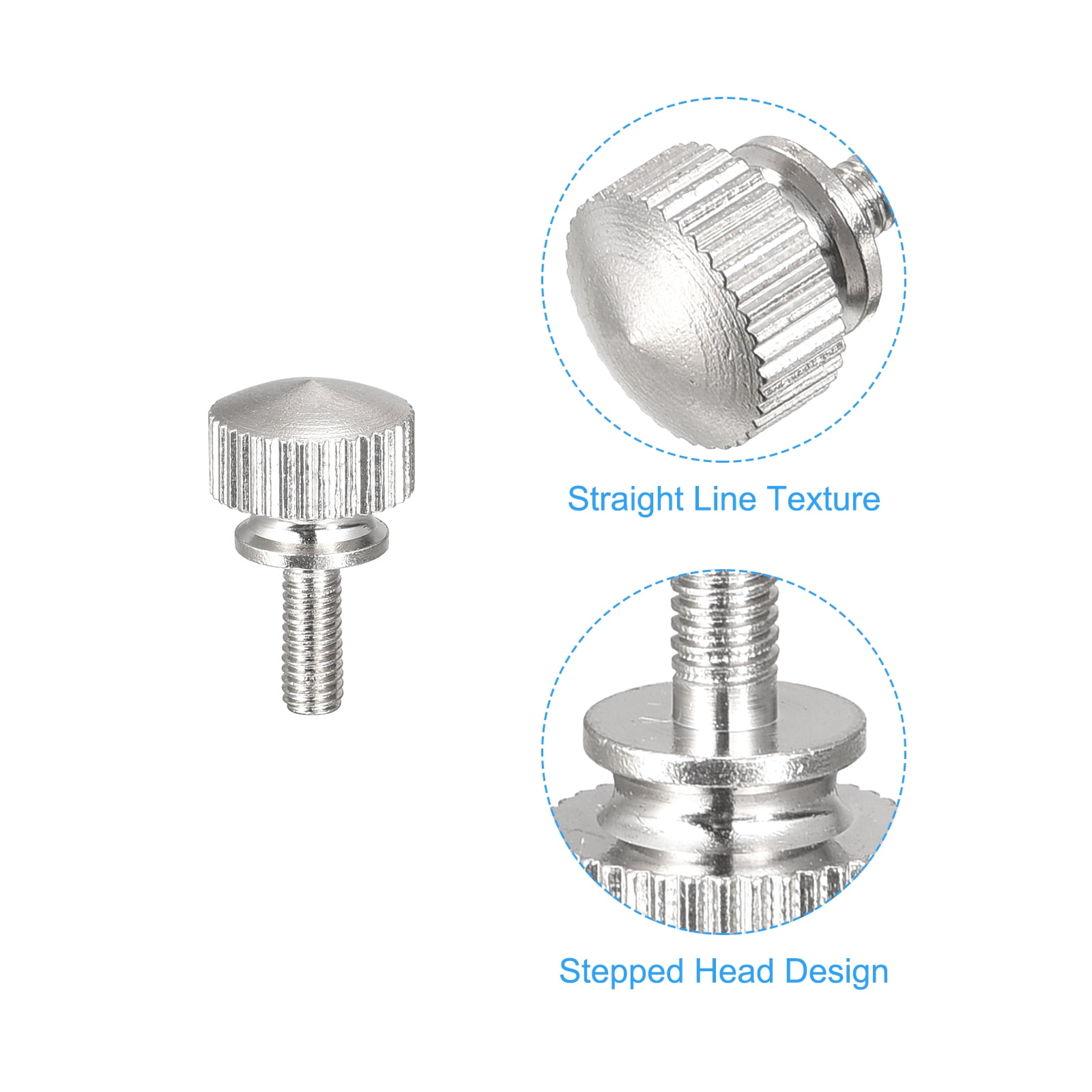 Unique Bargains Knurled Thumb Screw Brass Shoulder Bolts M3x8mm