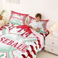 thumbnail image 3 of Erosebridal Kids Baseball Sport Bed Sheets,Teens Ball Gamer King Sheets For Ice Cream Baseball Lover 4 Pieces, 3 of 6