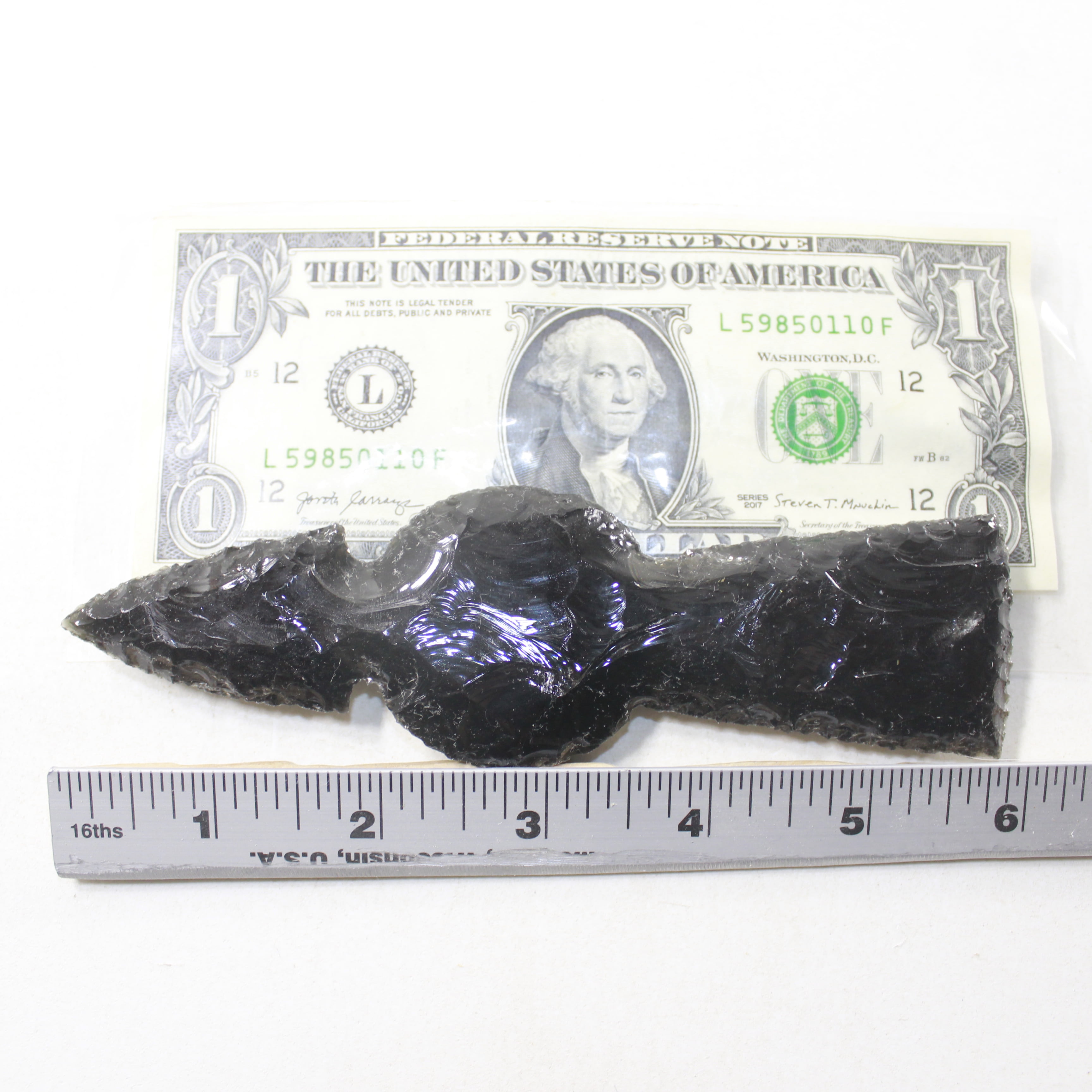 1 Obsidian Ornamental Tomahawk Head #3241  Ax Axe Hatchet