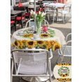 thumbnail image 5 of Outdoor Tablecloth with Umbrella Hole for Patio/Picnic/Party/Camping, Summer Sunflowers Waterproof Table Cloth Round Cover Washable, Country Botanical Blossom Flowers (Dia 60"), 5 of 8