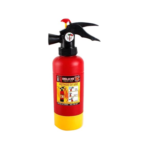 1 Extintor de juguete de presión de aire, divertido y realista. Juguete para simular el control de incendios. Ideal para que los niños jueguen a ser extintores. Incluye rociadores de plástico y agua.