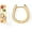 Yellow Gold, variant on 14K Gold Plated 925 Sterling Silver Posts Chunky Huggie Earrings for Women | Multi-Colored Cubic Zirconia Statement Hoop Earrings