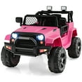 thumbnail image 1 of Patiojoy 12V Kids Ride On Car Electric Vehicle Jeep with Parental Remote Music Horn Headlights Slow Start Function Pink, 1 of 10