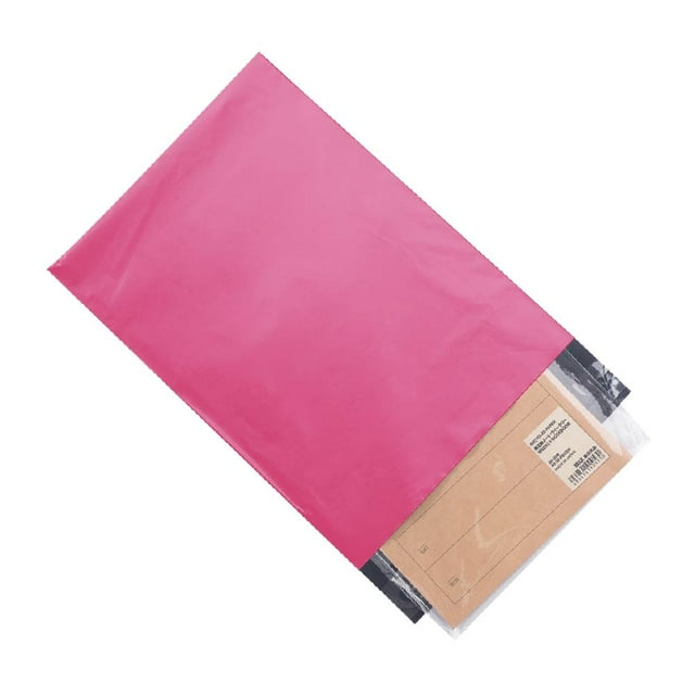 WiiGreen 100 PCS 7.5x10.5 inch Poly Mailers Shipping Envelopes Packaging Bags, Hot Pink