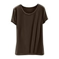 thumbnail image 3 of RongHuan Womens Tops Lightweight Short Sleeve T Shirts Casual Loose Fit Tshirt Crewneck Basic Tee Shirt, 3 of 4