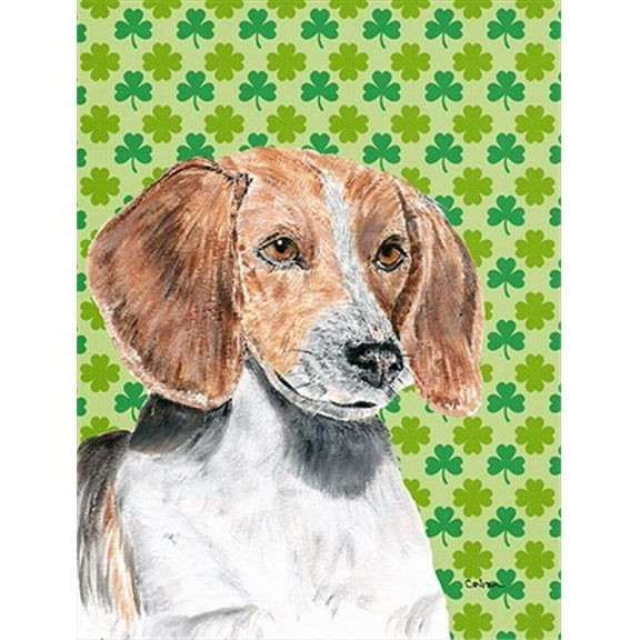 English Foxhound St Patricks Irish Flag Garden Size