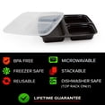 thumbnail image 2 of Meal Prep Haven Three Compartment Food Containers with Lids - 14 Pack, 2 of 7