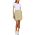 thumbnail image 2 of INSPIRE CHIC Women's Denim Skirts Solid Color A-Line High Waist Button Front Casual Jean Skirt XL Light Khaki, 2 of 6