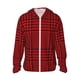 thumbnail image 1 of Fotbe Red Black Houndstooth Chaqueta con Protección Solar UPF 50+ para Hombre y Mujer, Camisa con Capucha y Bolsillos-XX-Large, 1 of 7