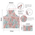 thumbnail image 7 of Pink Paisley and Floral Pattern Apron-Garden Aprons for Women with Pockets-Cotton Linen Waterproof Kitchen Cooking Gardening Aprons Adjustable for Kitchen,Cooking,BBQ and Salon 33x27 Inch, 7 of 7